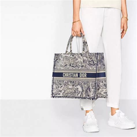 small christian dior tote bag|dior tiger print tote bag.